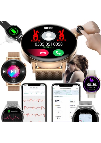 Samsung Uyumlu Akıllı Saat Mini Kadınlar Için Konuşma Özellikli Mini Smart Wtch