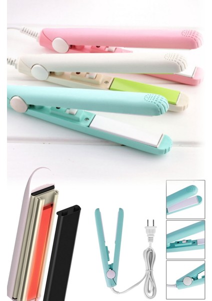 Pratik Seyehat Saç Düzleştirici Mini Taşınabilir Saç Düzleştirici Çantaya Sığabilen Saklama Kutulu fiyatları