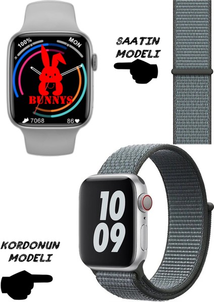 Akıllı Saat Nfc Özellikli Watch 8 Pro Bt Konuşma Özellikli Akıllı Saat Hasır Kordon