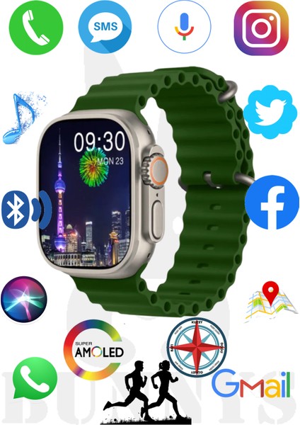 Akıllı Saat Watch 8 Ultra 49MM Amoled Ekran Konuşma Özellikli