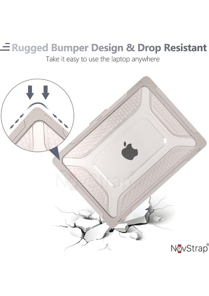 Apple MacBook Pro M1 M2 Çip 13 Inç A2338 ile Uyumlu Kılıf Armor Zırh Kılıf Standlı Kapak indirimleri