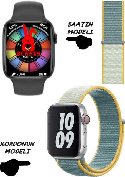 Akıllı Saat Nfc Özellikli Watch 8 Pro Bt Konuşma Özellikli Akıllı Saat Hasır Kordon