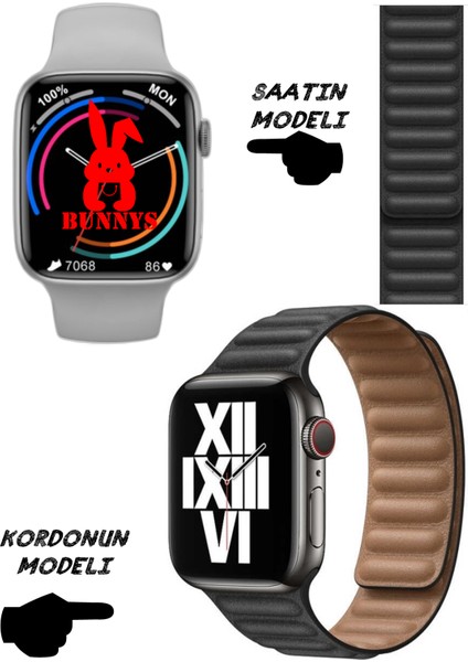 Apple Iphone Uyumlu Akıllı Saat Nfc Özellikli Bt Konuşma Özellikli Watch 8 Akıllı Saat Deri Krdn