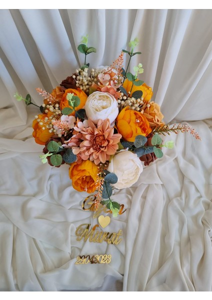 Turuncu Şakayık Kız Isteme Çiçeği/kız Isteme Çiçeği/yapay Söz Çiçeği fırsatları