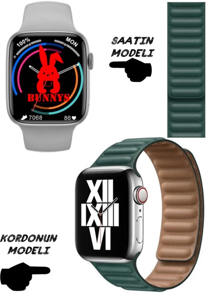 Rabbit Store Apple Iphone Uyumlu Akıllı Saat Nfc Özellikli Bt Konuşma Özellikli Watch 8 Akıllı Saat Deri Krdn