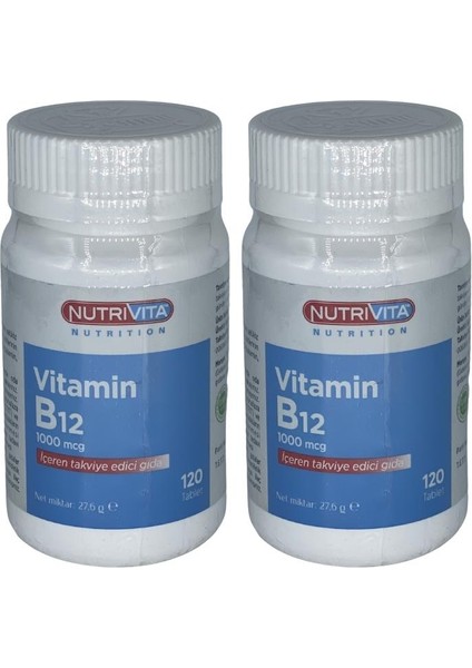 Vitamin B12 Vitamini 1000 mcg 2 x 120 Tablet