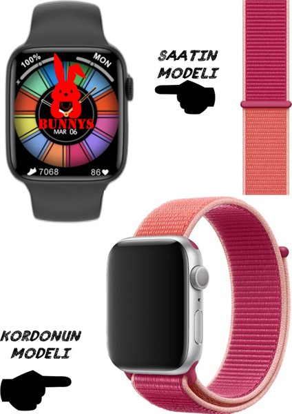 Rabbit Store Samsung Uyumlu Akıllı Saat Nfc Özellikli Watch 8 Pro Bt Konuşma Özellikli Akıllı Saat Hasır Kordon