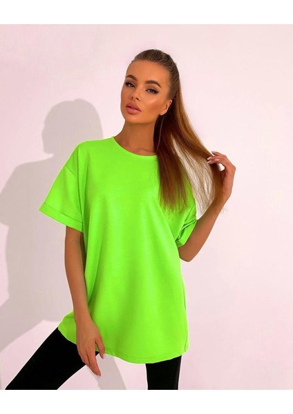 Oversize Kısa Kollu T-Shirt-Tayt Takım 0038