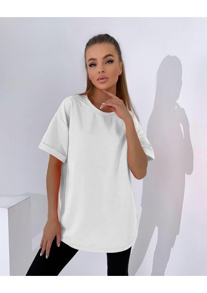 Oversize Kısa Kollu T-Shirt-Tayt Takım 0038