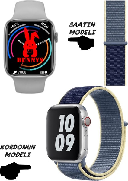 Samsung Uyumlu Akıllı Saat Nfc Özellikli Watch 8 Pro Bt Konuşma Özellikli Akıllı Saat Hasır Kordon