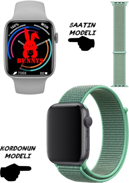 Rabbit Store Samsung Uyumlu Akıllı Saat Nfc Özellikli Watch 8 Pro Bt Konuşma Özellikli Akıllı Saat Hasır Kordon