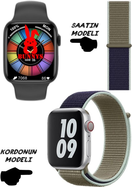 Samsung Uyumlu Akıllı Saat Nfc Özellikli Watch 8 Pro Bt Konuşma Özellikli Akıllı Saat Hasır Kordon