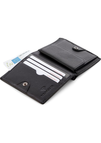 Erkek Cüzdan & Kartlık 41241401 Roncato Alaska Small Wallet With With Coins Pocket Black