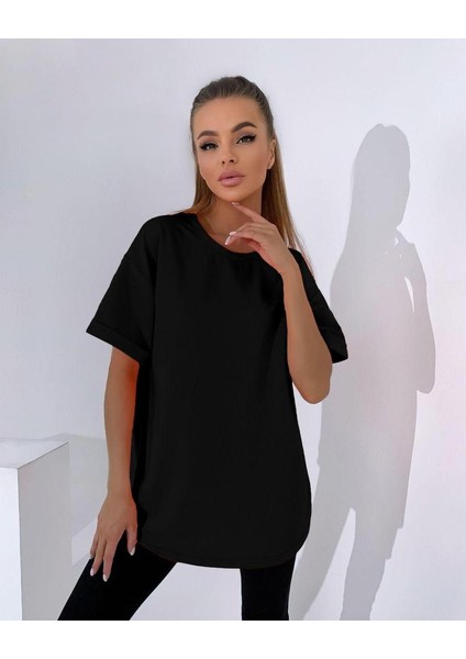 Oversize Kısa Kollu T-Shirt-Tayt Takım 0038