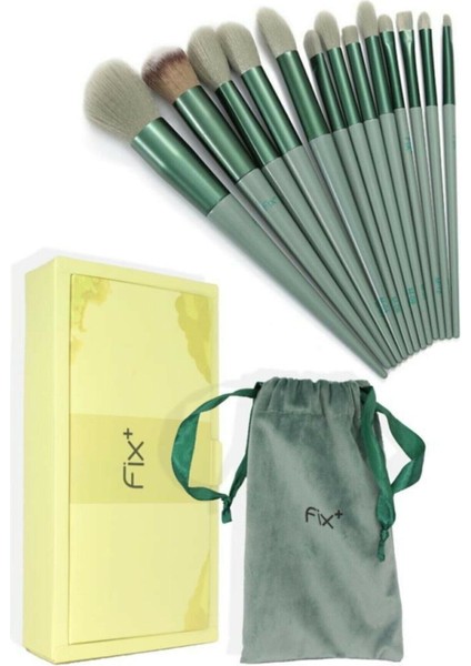 13 Parça Rose Yeşil Taşınabilir Kılıflı Lüx Makyaj Güzellik Seti fırsatları