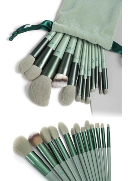 13 Parça Rose Yeşil Taşınabilir Kılıflı Lüx Makyaj Güzellik Seti indirimleri