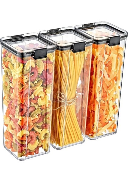 Saklama Kilitli Kapları 3 Lü Set Orta 3 x 1300 ml