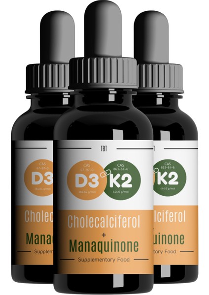 Vitamin D3K2 Damla İçeren Takviye Edici Gıda 3 Adet x 20 ml
