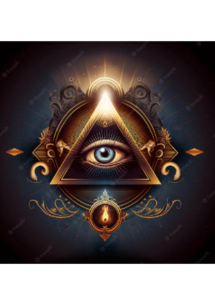 Paslanmaz Çelik Illuminati Masonik Kolye / Illuminati Symbol Masonic Triangle