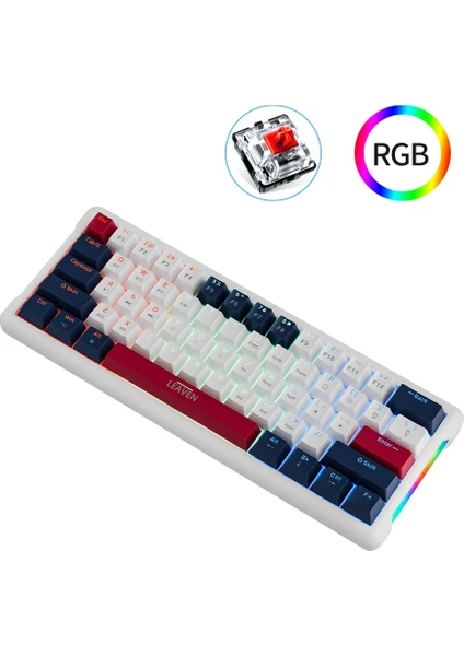 K610 Kablolu Mekanik Oyuncu Klavyesi-Red Switch Hot Swap Rgb-61 Tuş