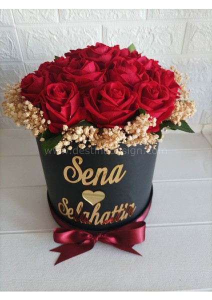 Orta Boy Kız Isteme Çiçeği/kutuda Kırmızı Gül/yapay Kız Isteme Çiçeği modelleri