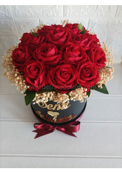 Orta Boy Kız Isteme Çiçeği/kutuda Kırmızı Gül/yapay Kız Isteme Çiçeği fırsatları