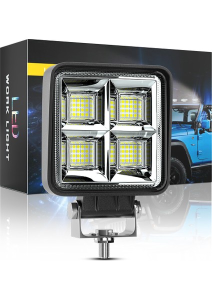 Off Road Geniş Açı 4 Inç 64 LED Iş Makinesi Kamyon Traktör Projektör Çalışma Sis Lambası