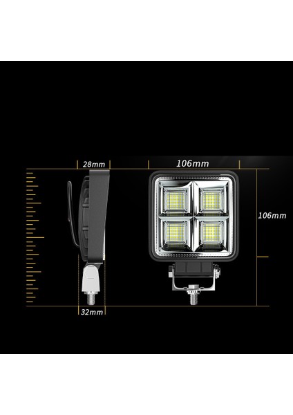 Off Road Geniş Açı 4 Inç 64 LED Iş Makinesi Kamyon Traktör Projektör Çalışma Sis Lambası modelleri