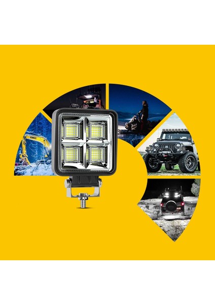 Off Road Geniş Açı 4 Inç 64 LED Iş Makinesi Kamyon Traktör Projektör Çalışma Sis Lambası fırsatları