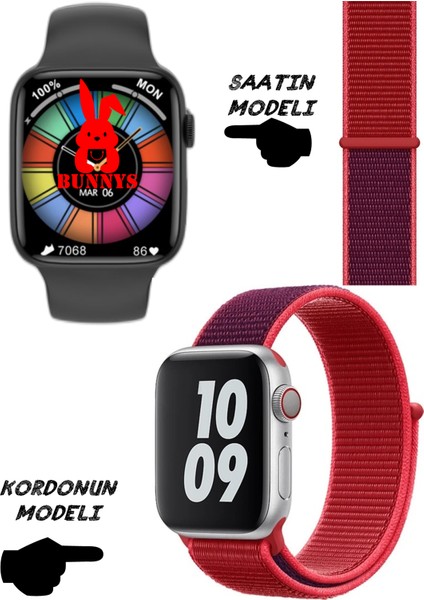 Huaweı Uyumlu Akıllı Saat Nfc Özellikli Watch 8 Pro Bt Konuşma Özellikli Akıllı Saat Hasır Kordon