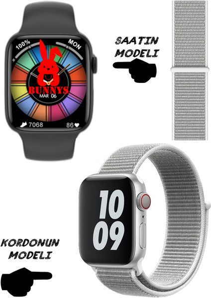 Huaweı Uyumlu Akıllı Saat Nfc Özellikli Watch 8 Pro Bt Konuşma Özellikli Akıllı Saat Hasır Kordon