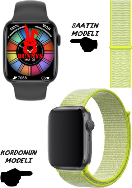 Huaweı Uyumlu Akıllı Saat Nfc Özellikli Watch 8 Pro Bt Konuşma Özellikli Akıllı Saat Hasır Kordon