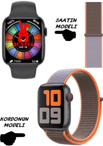 Huaweı Uyumlu Akıllı Saat Nfc Özellikli Watch 8 Pro Bt Konuşma Özellikli Akıllı Saat Hasır Kordon