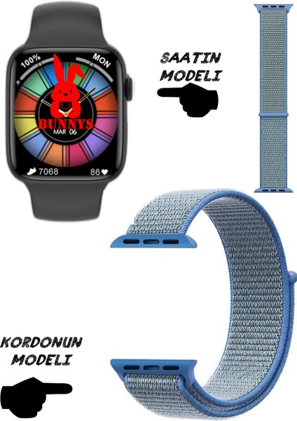 Huaweı Uyumlu Akıllı Saat Nfc Özellikli Watch 8 Pro Bt Konuşma Özellikli Akıllı Saat Hasır Kordon