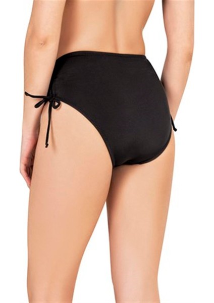 Kadın Yüksek Bel Yan Büzgülü Ipli Bordo Bikini Altı modelleri