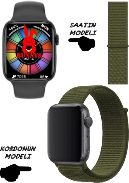 Akıllı Saat Apple Iphone Uyumlu Nfc Özellikli Watch 8 Pro Bt Konuşma Özellikli Akıllı Saat Hasır Kordon