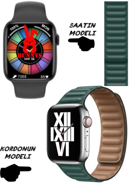 Akıllı Saat Apple Iphone Uyumlu Nfc Özellikli Bt Konuşma Özellikli Watch 8 Akıllı Saat Deri Krdn