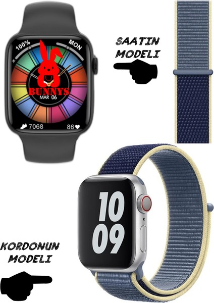 Akıllı Saat Apple Iphone Uyumlu Nfc Özellikli Watch 8 Pro Bt Konuşma Özellikli Akıllı Saat Hasır Kordon