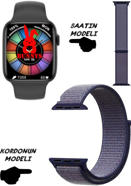 Akıllı Saat Xiaomi Uyumlu Nfc Özellikli Watch 8 Pro Bt Konuşma Özellikli Akıllı Saat Hasır Kordon