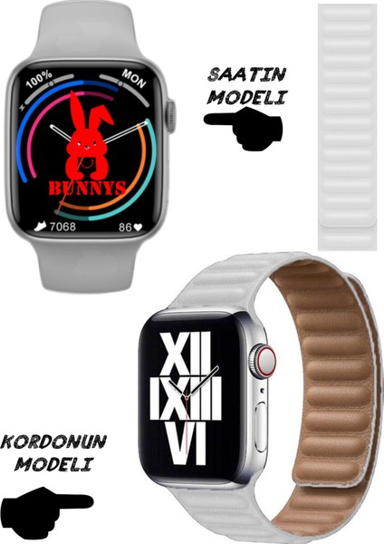 Akıllı Saat Samsung Uyumlu Nfc Özellikli Bt Konuşma Özellikli Watch 8 Akıllı Saat Deri Krdn
