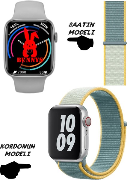 Akıllı Saat Apple Iphone Uyumlu Nfc Özellikli Watch 8 Pro Bt Konuşma Özellikli Akıllı Saat Hasır Kordon