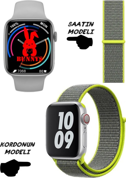 Akıllı Saat Apple Iphone Uyumlu Nfc Özellikli Watch 8 Pro Bt Konuşma Özellikli Akıllı Saat Hasır Kordon