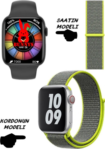 Akıllı Saat Apple Iphone Uyumlu Nfc Özellikli Watch 8 Pro Bt Konuşma Özellikli Akıllı Saat Hasır Kordon