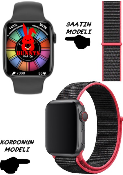 Akıllı Saat Apple Iphone Uyumlu Nfc Özellikli Watch 8 Pro Bt Konuşma Özellikli Akıllı Saat Hasır Kordon