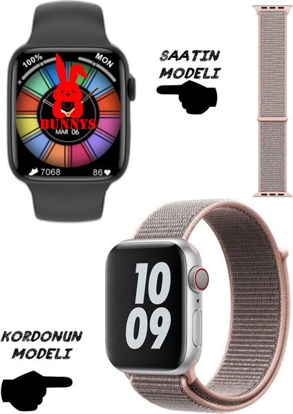 Akıllı Saat Apple Iphone Uyumlu Nfc Özellikli Watch 8 Pro Bt Konuşma Özellikli Akıllı Saat Hasır Kordon