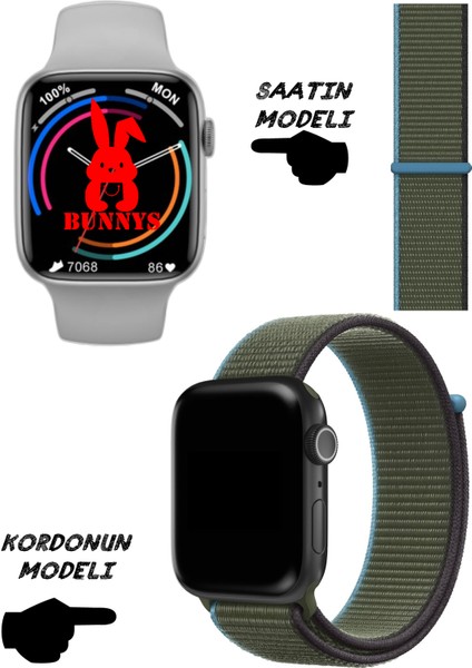 Akıllı Saat Apple Iphone Uyumlu Nfc Özellikli Watch 8 Pro Bt Konuşma Özellikli Akıllı Saat Hasır Kordon