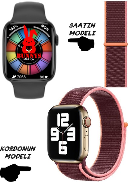 Akıllı Saat Apple Iphone Uyumlu Nfc Özellikli Watch 8 Pro Bt Konuşma Özellikli Akıllı Saat Hasır Kordon