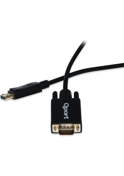 Qport Q-Dpv Dısplay Port(M) To Vga(M) 1.8 mt Kablo Çevirici Dönüştürücü Q-Dpv
