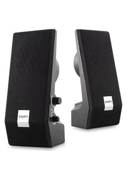 Snopy SN-611, 6W, 1+1, Masaüstü Speaker, Ac 220V (Siyah)