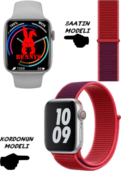 Huaweı Uyumlu Akıllı Saat Nfc Özellikli Watch 8 Pro Bt Konuşma Özellikli Akıllı Saat Hasır Kordon